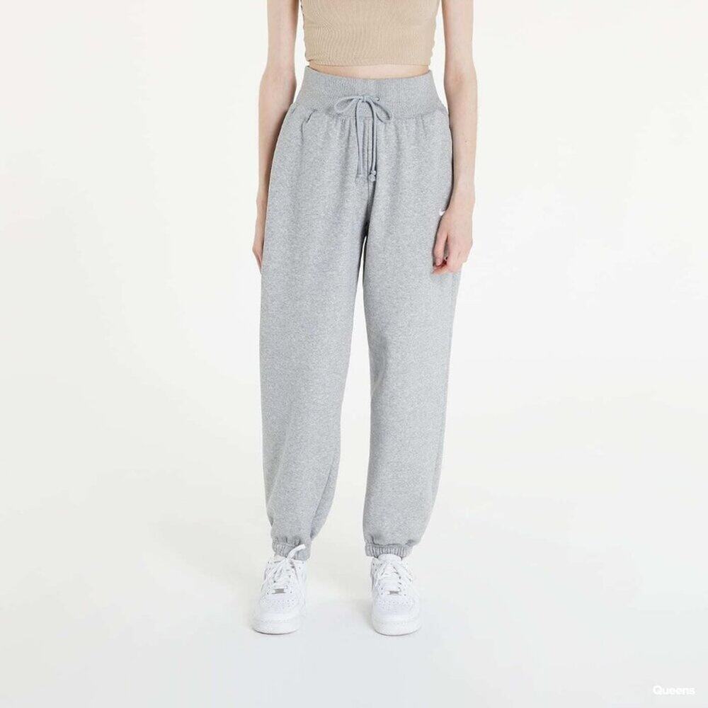 Nike Gray Sweatpants High Rise Joggers Fleece Lined Drawstring Waist Size XS